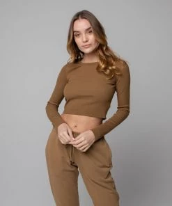 MASSIVE RIB SCOOP NECK LONG SLEEVE - MID CENTURY