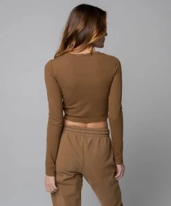 MASSIVE RIB SCOOP NECK LONG SLEEVE - MID CENTURY