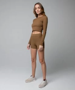 MASSIVE RIB SCOOP NECK LONG SLEEVE - MID CENTURY