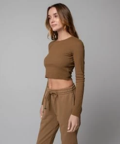 MASSIVE RIB SCOOP NECK LONG SLEEVE - MID CENTURY