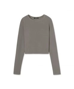 MASSIVE RIB SCOOP NECK LONG SLEEVE - MID CENTURY