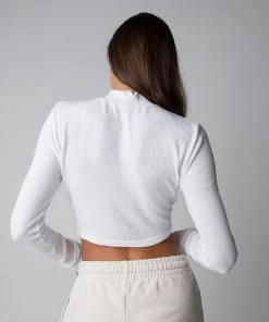 MASSIVE WOMENS LONG SLEEVE MOCKNECK CROP