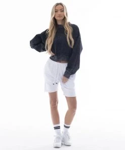 MASSIVE WOMENS MOCK CREWNECK - ACID WASH Crewnecks