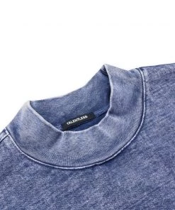 MASSIVE WOMENS MOCK CREWNECK - ACID WASH Crewnecks