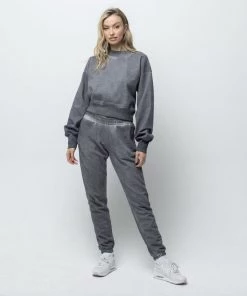 MASSIVE WOMENS MOCK CREWNECK - OIL STAIN Crewnecks