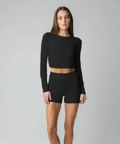 MASSIVE WOMENS RIB SHORTS 3" + RIB SCOOP NECK LONG SLEEVE - BUNDLE