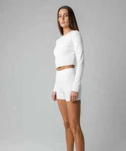 MASSIVE WOMENS RIB SHORTS 3" + RIB SCOOP NECK LONG SLEEVE - BUNDLE 22 MASSIVE WOMENS RIB SHORTS 3