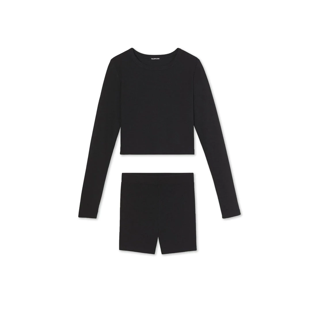 MASSIVE WOMENS RIB SHORTS 3" + RIB SCOOP NECK LONG SLEEVE - BUNDLE 3 MASSIVE WOMENS RIB SHORTS 3" + RIB SCOOP NECK LONG SLEEVE - BUNDLE