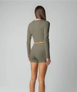 MASSIVE WOMENS RIB SHORTS 3" + RIB SCOOP NECK LONG SLEEVE - BUNDLE 25 MASSIVE WOMENS RIB SHORTS 3