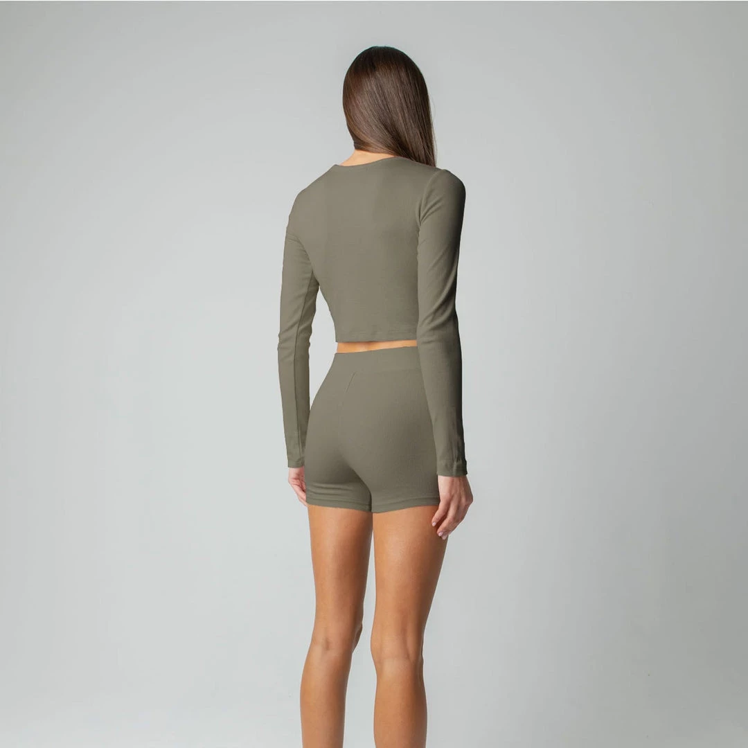 MASSIVE WOMENS RIB SHORTS 3" + RIB SCOOP NECK LONG SLEEVE - BUNDLE 13 MASSIVE WOMENS RIB SHORTS 3" + RIB SCOOP NECK LONG SLEEVE - BUNDLE