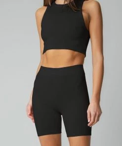 MASSIVE WOMENS RIB ZIP FRONT BODYSUIT + RIB SHORTS 3