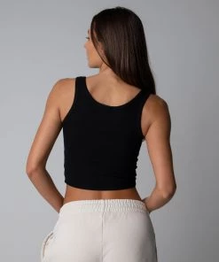 MASSIVE Best Sellers WOMENS WAFFLE KNIT CROP TANK - CORE