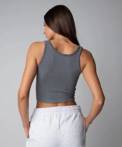 MASSIVE Best Sellers WOMENS WAFFLE KNIT CROP TANK - CORE